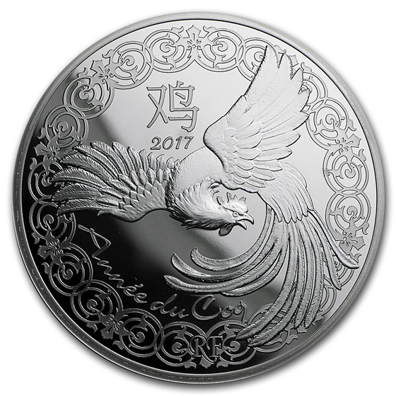 2017 France Silver €10 Year of the Rooster Proof (Lunar Series) 2017 France Silver €10 Year of the Rooster Proof (Lunar Series)